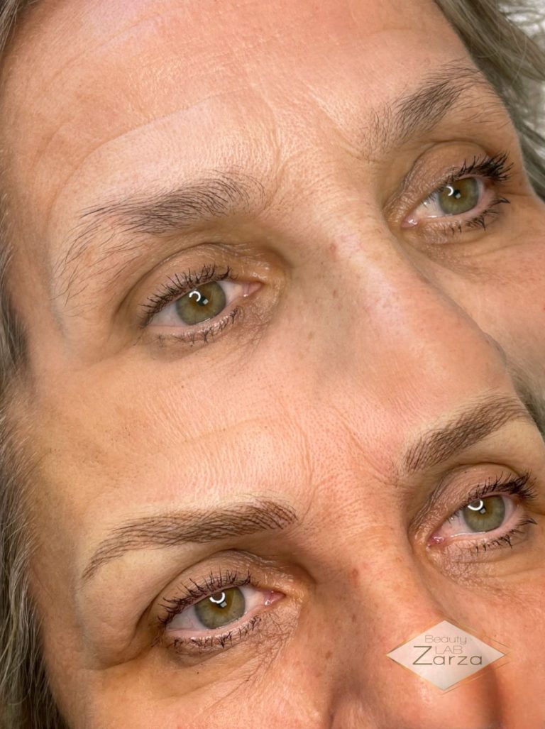 Voor en na: permanente make-up wenkbrauwen bij Beauty Lab Zarza