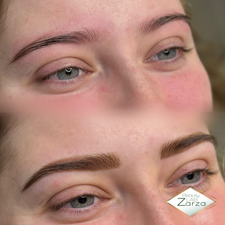 Voor en na: permanente make-up wenkbrauwen bij Beauty Lab Zarza