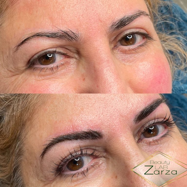 Voor en na: permanente make-up wenkbrauwen bij Beauty Lab Zarza