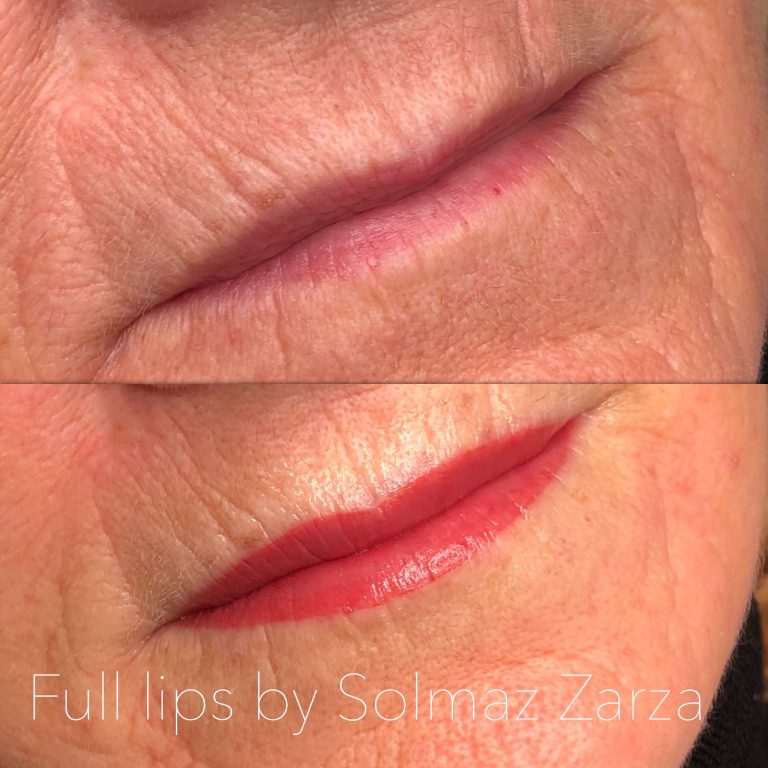 Voor en na: permanente make-up lippen bij Beauty Lab Zarza
