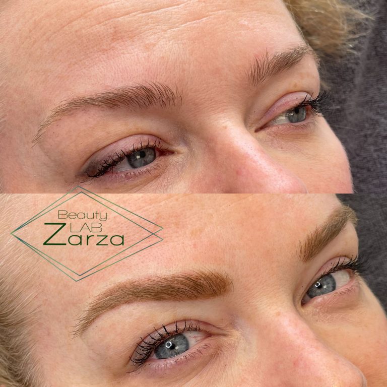 Voor en na: permanente make-up wenkbrauwen bij Beauty Lab Zarza