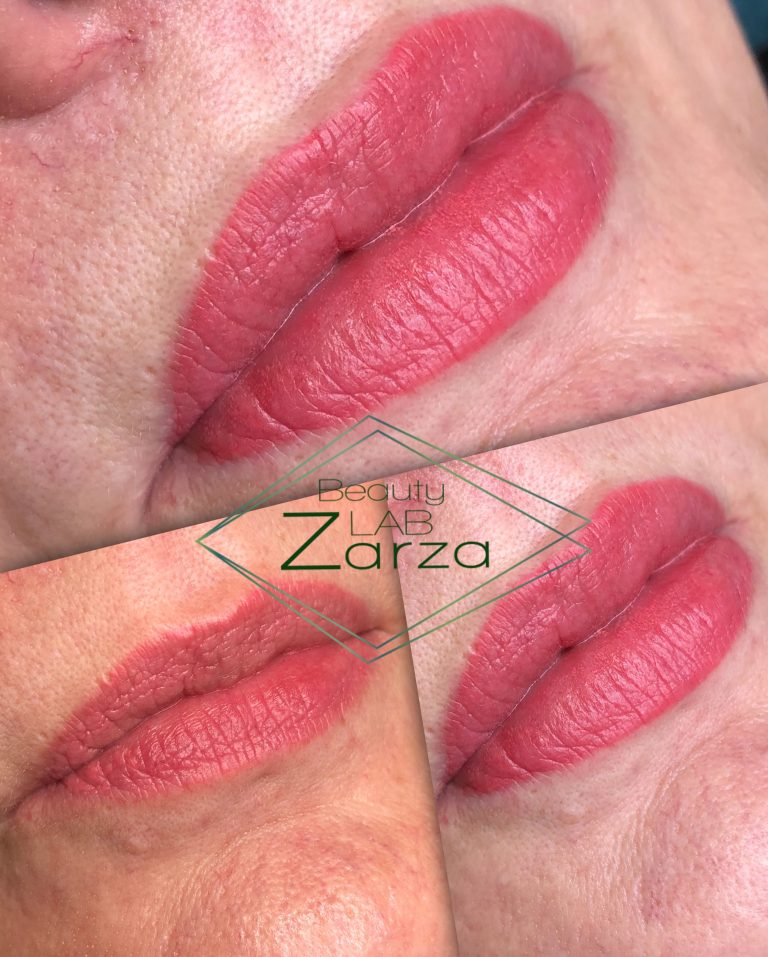 Voor en na: permanente make-up lippen bij Beauty Lab Zarza