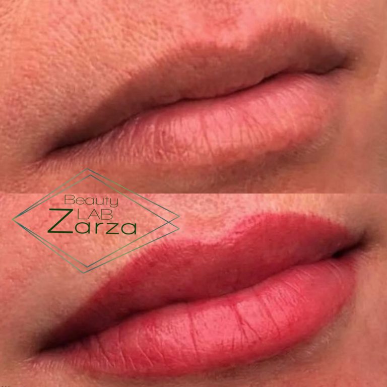 Voor en na: permanente make-up lippen bij Beauty Lab Zarza