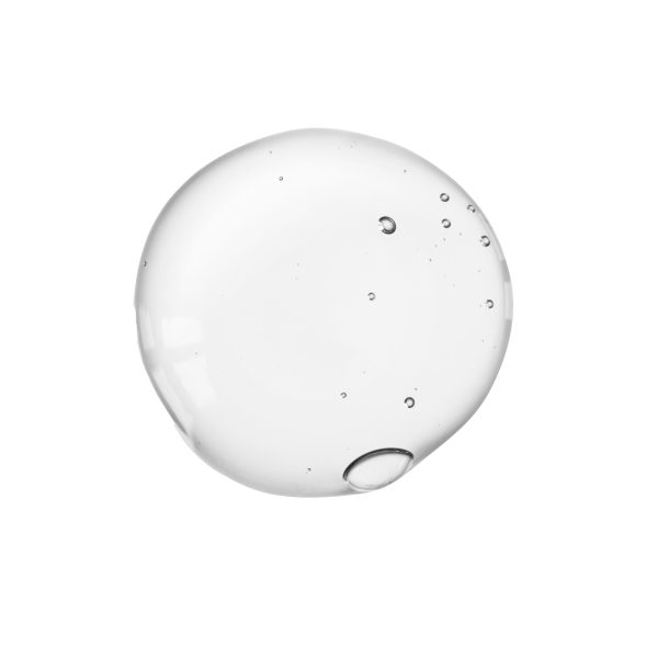 Liquid gel or serum on microscope screen isolated background